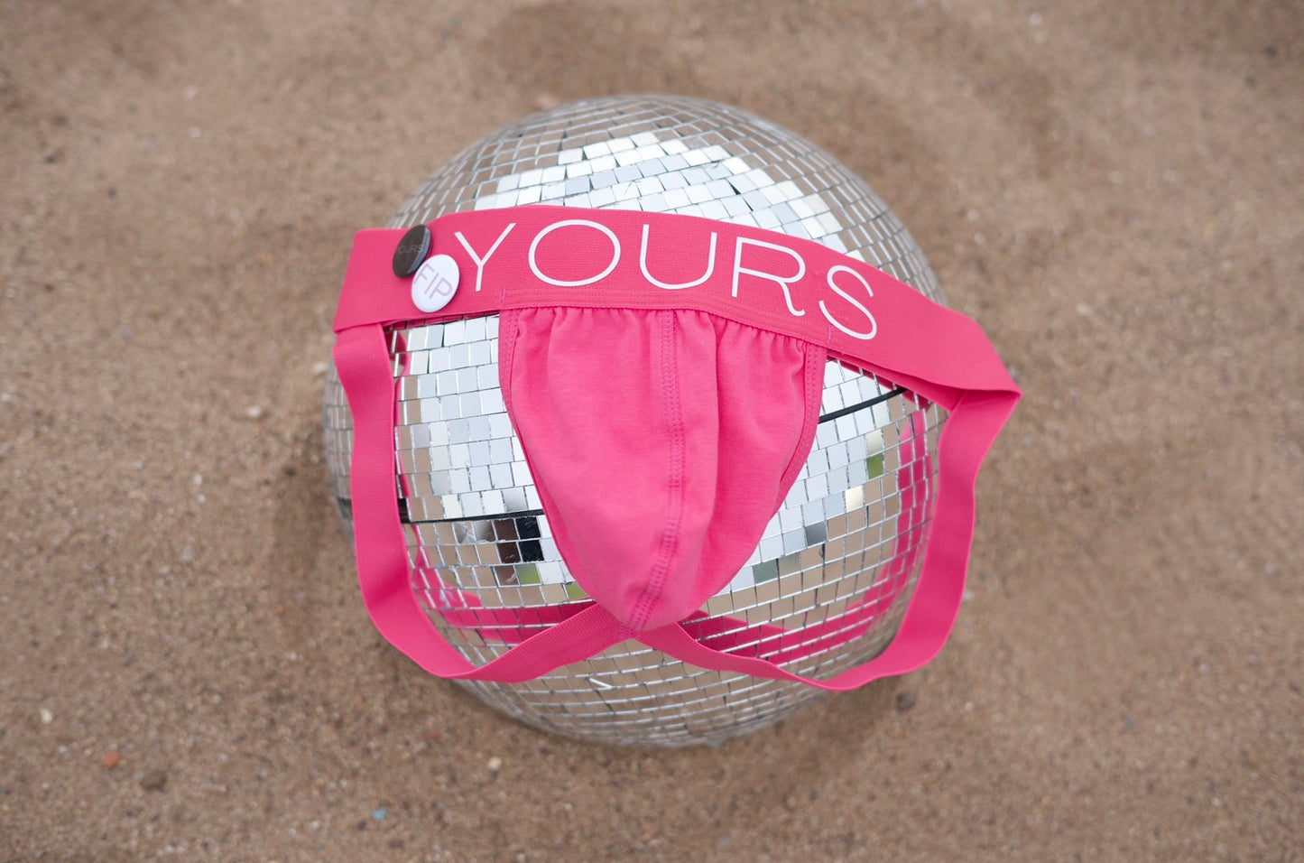 Pink Jockstrap on a Disco Ball
