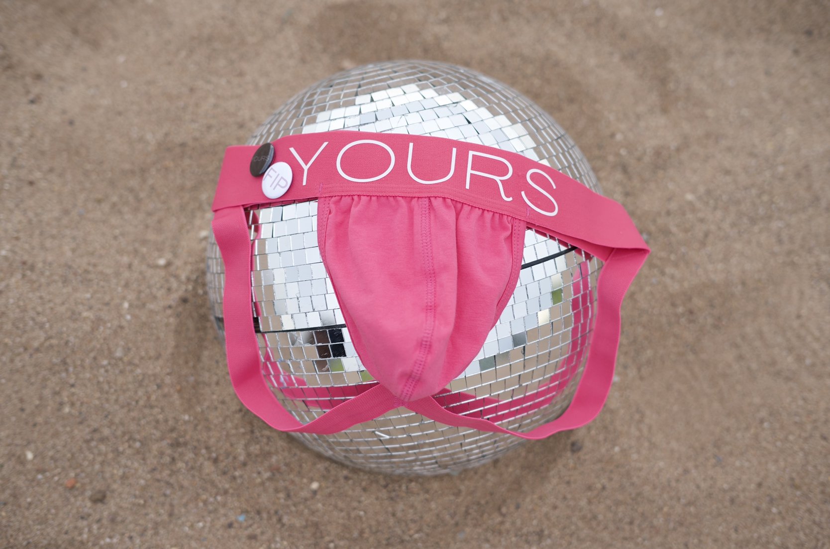 Pink Jockstrap on a Disco Ball