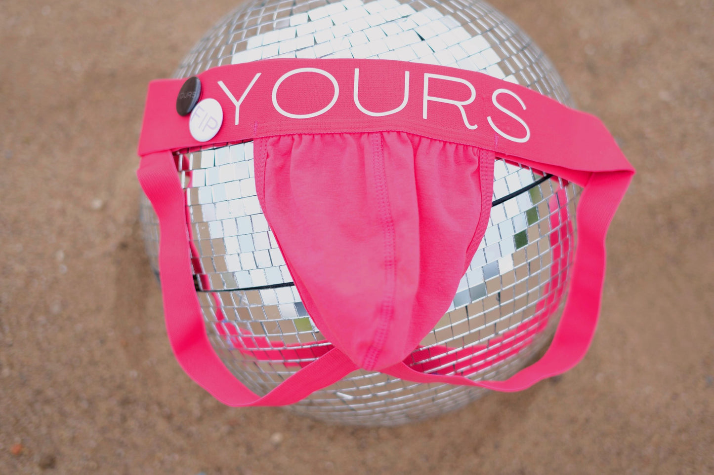 Pink Jockstrap on a Disco Ball
